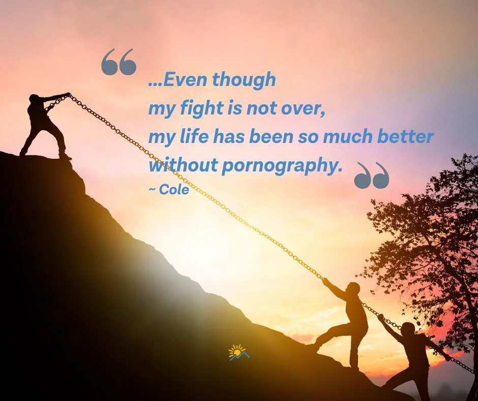 Men helping each other climb a mountain - benefits of accountability