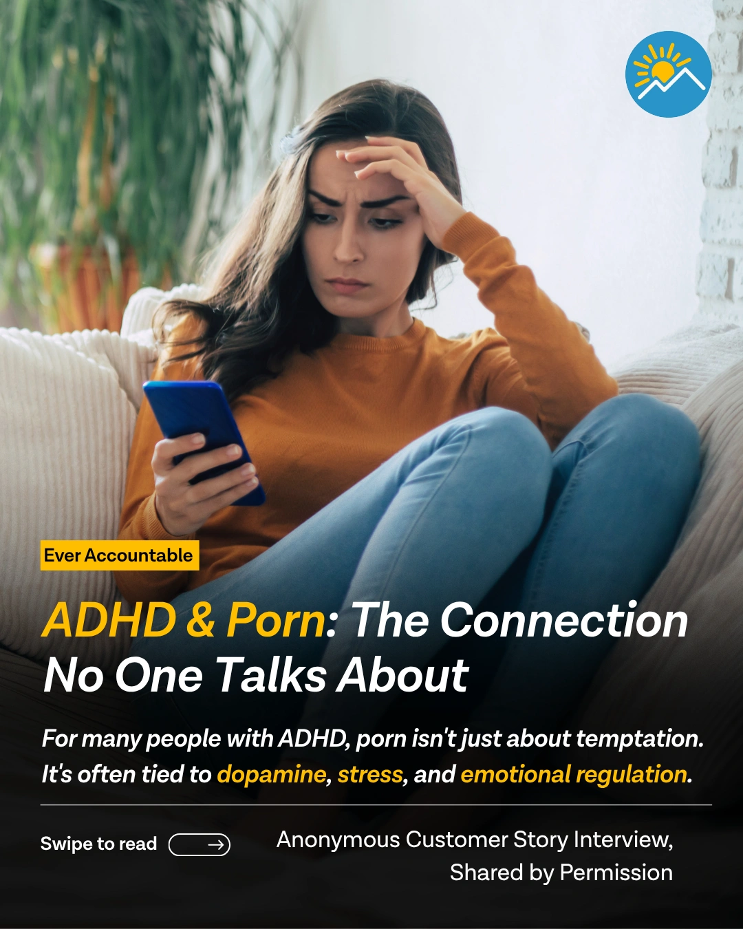 Ever Accountable graphic: ADHD and porn - the connection no one talks about
