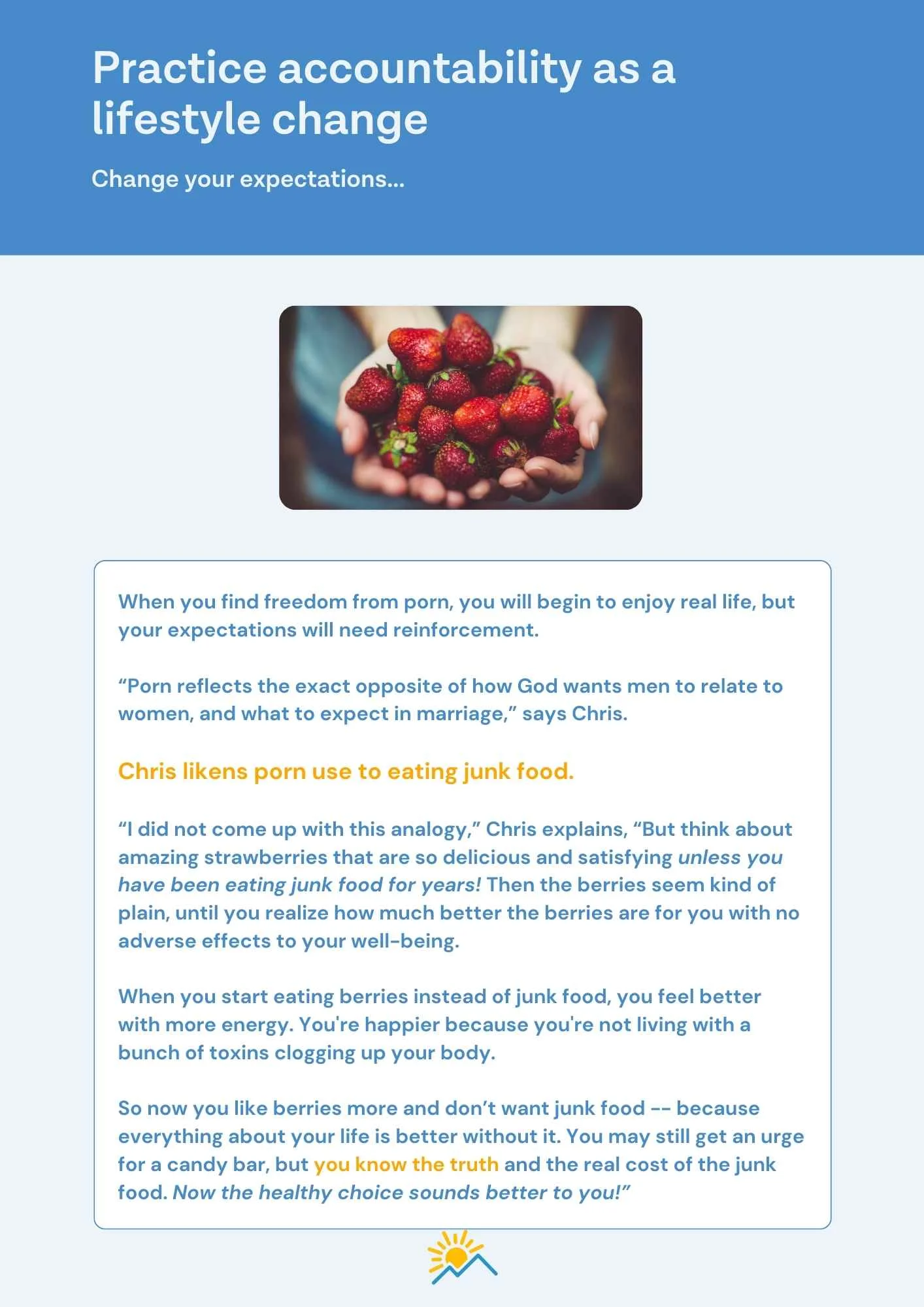 Chris's story: lifestyle change